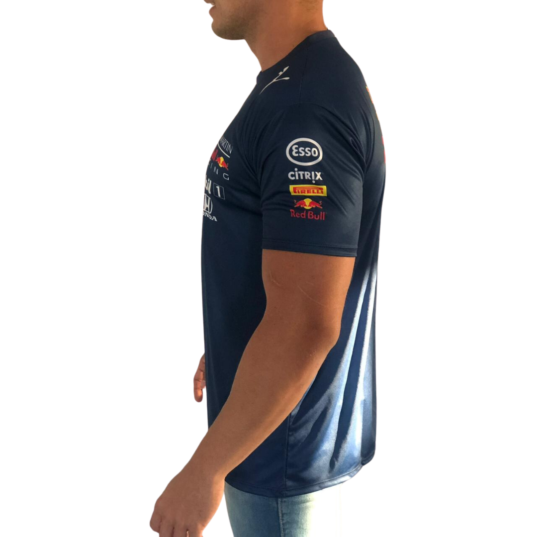 Camisa Dry Fit F1 RedBull Azul Marinho - Proteção UV