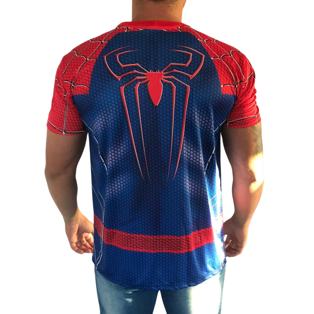 Camisa Dry Fit  Homem Aranha 3D - Proteção UV