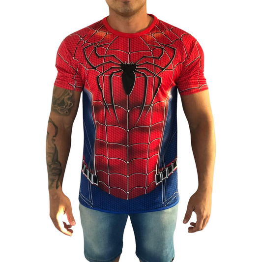 Camisa Dry Fit  Homem Aranha 3D - Proteção UV