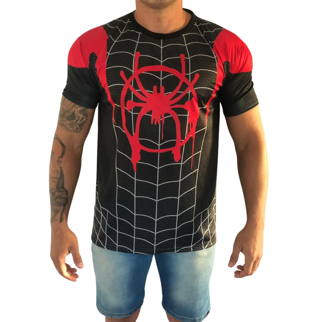 Camisa Dry Fit  Homem Aranha Verso - Proteção UV