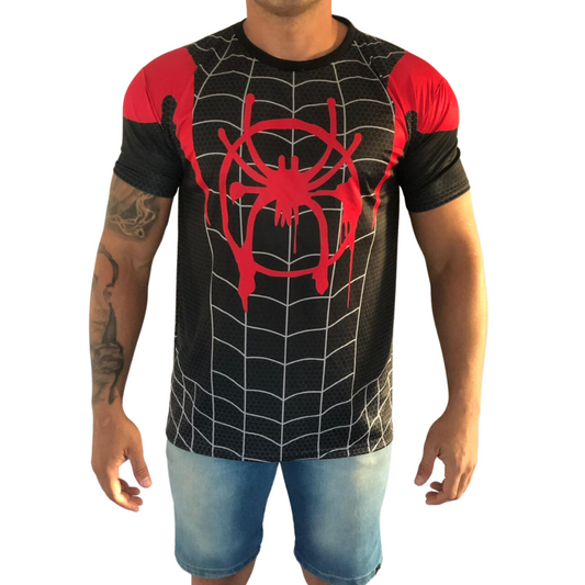 Camisa Dry Fit  Homem Aranha Verso - Proteção UV