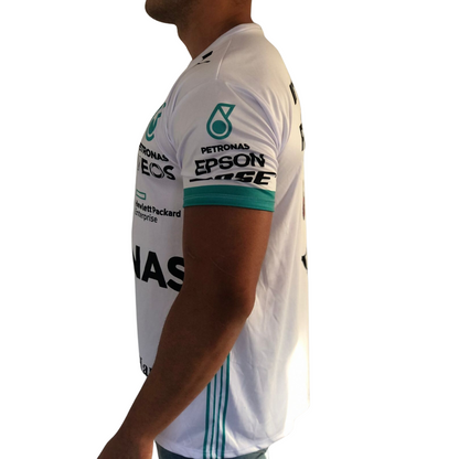 Camisa Dry Fit F1 AMG Petronas Branca - Proteção UV