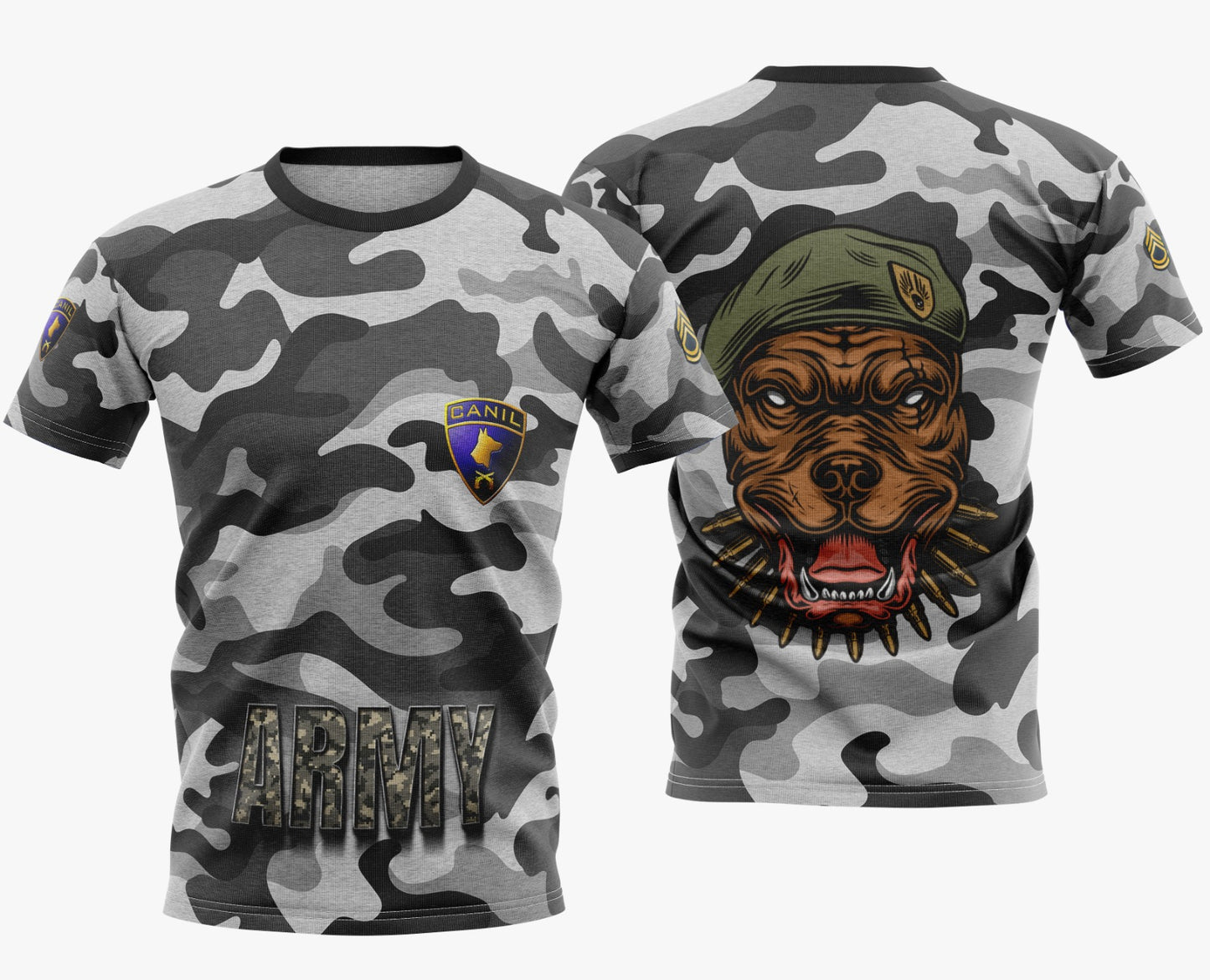 Camisa Dry Fit Canil Army - Proteção UV