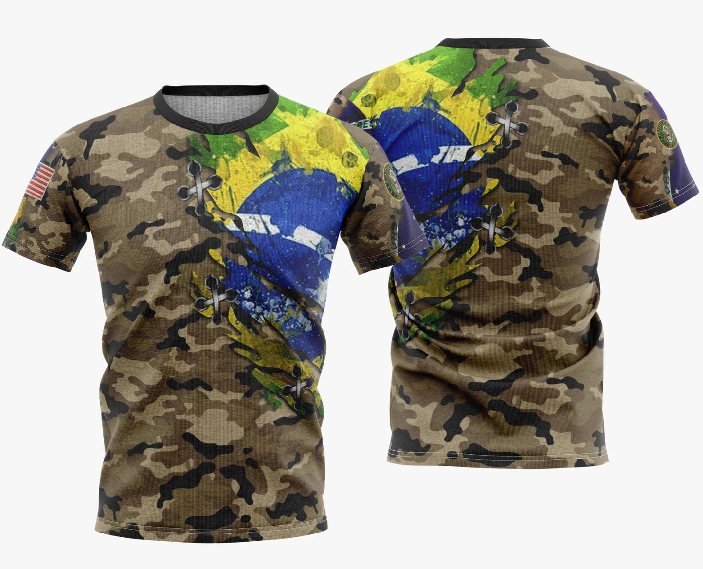 Camisa Dry Fit Brazilian Army - Proteção UV