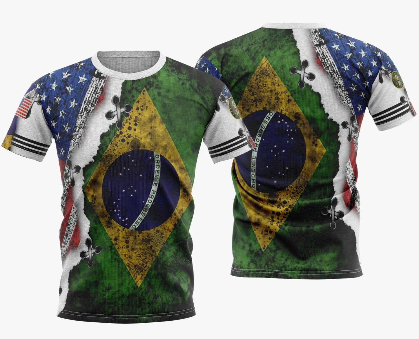 Camisa Dry Fit Brasil EUA - Proteção UV