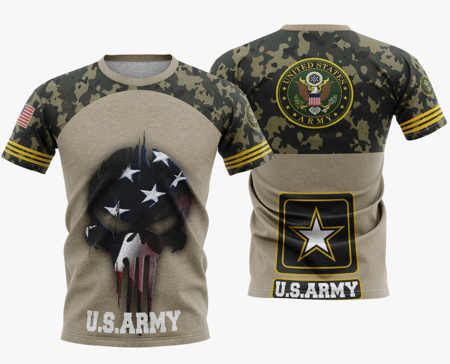 Camisa Dry Fit The Punisher US Army - Proteção UV