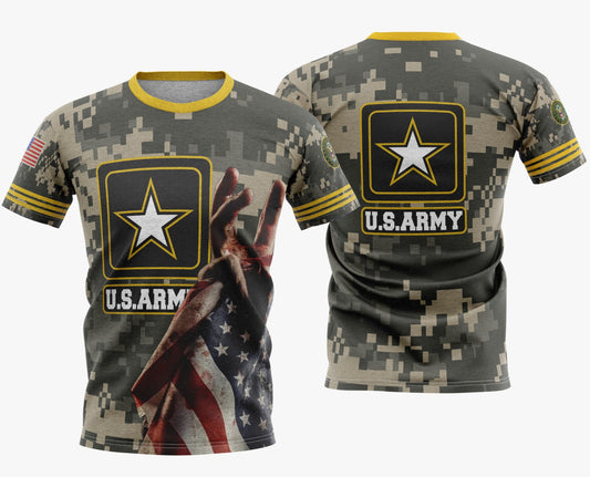 Camisa Dry Fit US Army Camouflage - Proteção UV