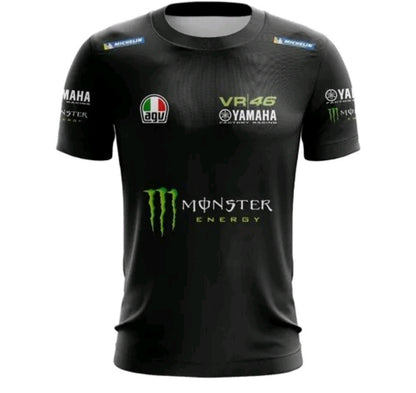 Camisa Dry Fit Valentino Rossi Black Monster Energy Drink - Proteção UV