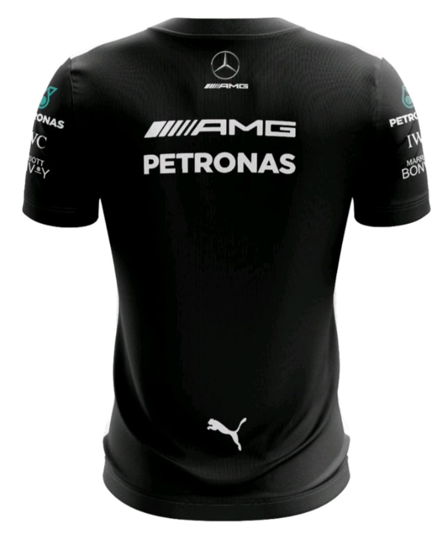 Camisa Hamilton Petronas Preta 2024 Proteção UV