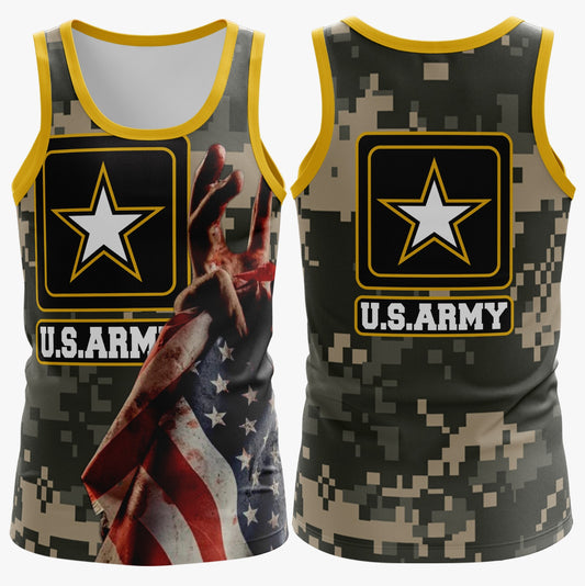 Camiseta - Regata US Army Camouflage - Proteção UV